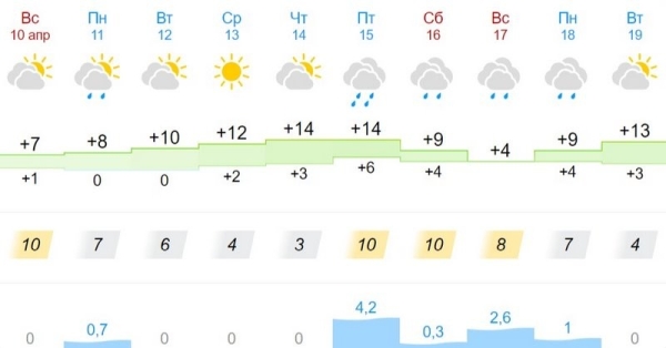 Какая погода ждет жителей Бреста на предстоящей неделе Какая погода ждет жителей Бреста на предстоящей неделе